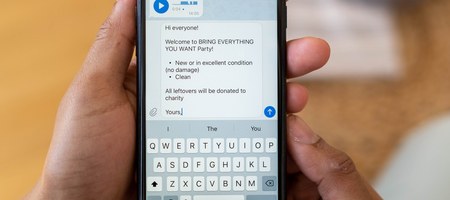 Person messaging on a phone for fast client communication